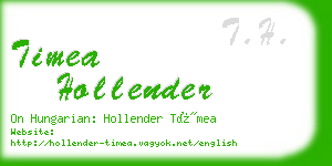 timea hollender business card